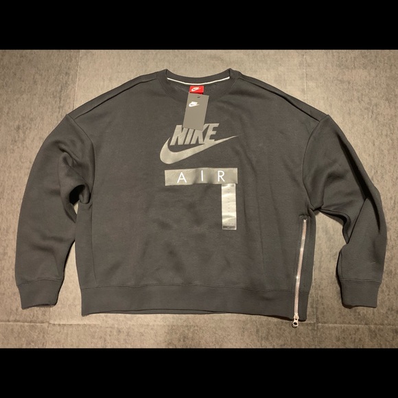 Nike Womens Rally Crew Air Side Zip Sweatshirt - Picture 4 of 6